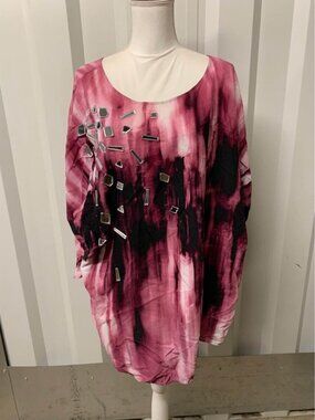 6th & LN Blouse Business Casual Top Office Granny Embellished Plus Size 22 Women